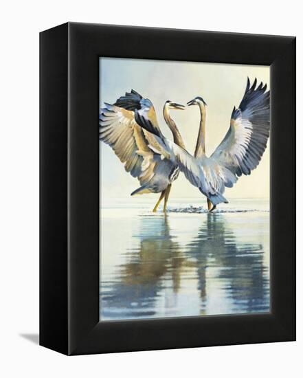 Great Blue Herons-Max Hayslette-Framed Premier Image Canvas