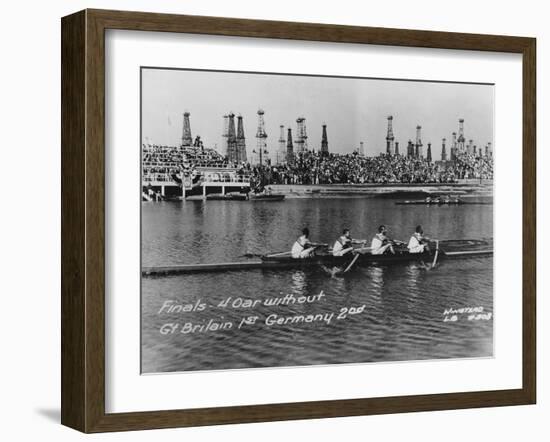 Great Britain, Gold Medallists in the Coxless Fours at the 1932 Los Angeles Olympic Games-German photographer-Framed Photographic Print