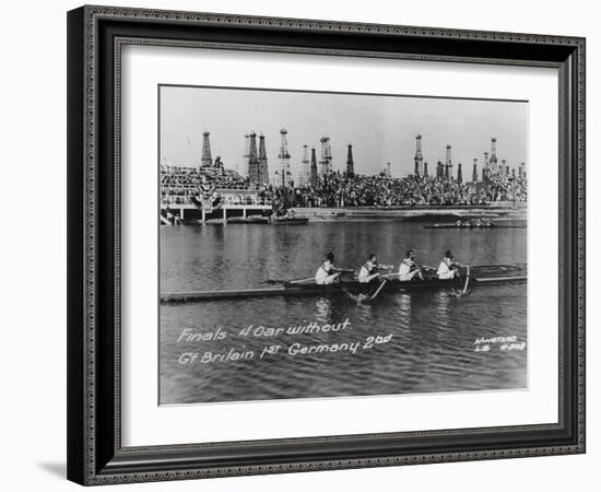 Great Britain, Gold Medallists in the Coxless Fours at the 1932 Los Angeles Olympic Games-German photographer-Framed Photographic Print