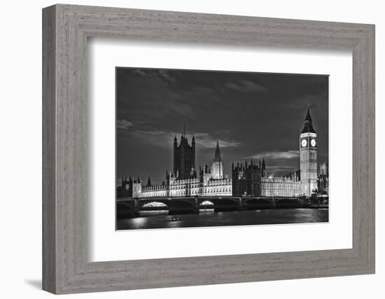 Great Britain, London. Dusk on Big Ben and the Houses of Parliament-Dennis Flaherty-Framed Photographic Print