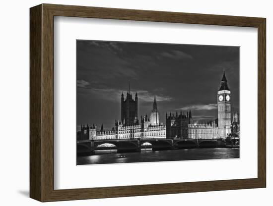 Great Britain, London. Dusk on Big Ben and the Houses of Parliament-Dennis Flaherty-Framed Photographic Print