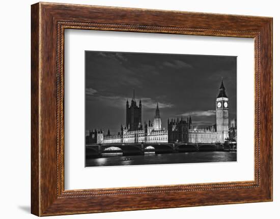 Great Britain, London. Dusk on Big Ben and the Houses of Parliament-Dennis Flaherty-Framed Photographic Print