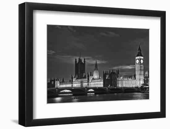 Great Britain, London. Dusk on Big Ben and the Houses of Parliament-Dennis Flaherty-Framed Photographic Print