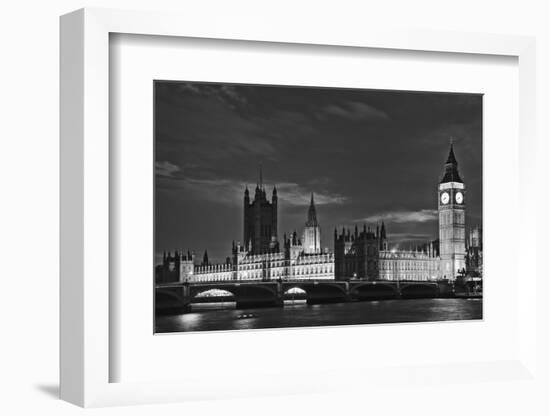 Great Britain, London. Dusk on Big Ben and the Houses of Parliament-Dennis Flaherty-Framed Photographic Print