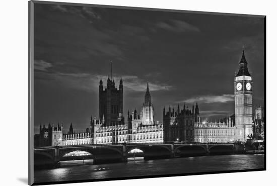 Great Britain, London. Dusk on Big Ben and the Houses of Parliament-Dennis Flaherty-Mounted Photographic Print