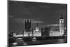 Great Britain, London. Dusk on Big Ben and the Houses of Parliament-Dennis Flaherty-Mounted Photographic Print