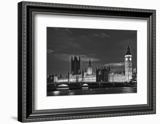 Great Britain, London. Dusk on Big Ben and the Houses of Parliament-Dennis Flaherty-Framed Photographic Print