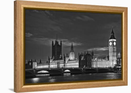 Great Britain, London. Dusk on Big Ben and the Houses of Parliament-Dennis Flaherty-Framed Premier Image Canvas