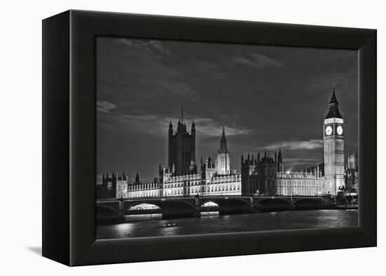 Great Britain, London. Dusk on Big Ben and the Houses of Parliament-Dennis Flaherty-Framed Premier Image Canvas