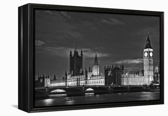 Great Britain, London. Dusk on Big Ben and the Houses of Parliament-Dennis Flaherty-Framed Premier Image Canvas