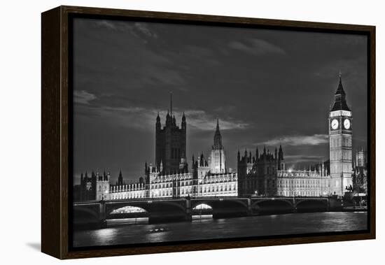 Great Britain, London. Dusk on Big Ben and the Houses of Parliament-Dennis Flaherty-Framed Premier Image Canvas