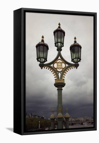 Great Britain, London, heaven, lantern, the Thames, bridge-Nora Frei-Framed Premier Image Canvas