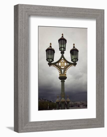 Great Britain, London, heaven, lantern, the Thames, bridge-Nora Frei-Framed Photographic Print