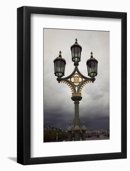 Great Britain, London, heaven, lantern, the Thames, bridge-Nora Frei-Framed Photographic Print