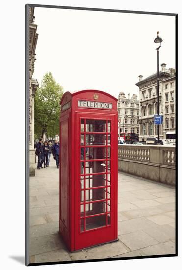 Great Britain, London, house, telephone box, architecture, facade-Nora Frei-Mounted Photographic Print