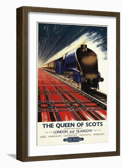 Great Britain - Queen of Scots Pullman Train British Railways Poster-Lantern Press-Framed Art Print