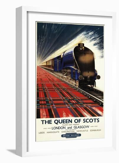 Great Britain - Queen of Scots Pullman Train British Railways Poster-Lantern Press-Framed Art Print