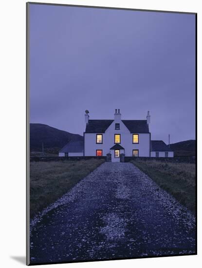 Great Britain, Scotland, Country House, Windows, Illumination, Evening-Thonig-Mounted Photographic Print