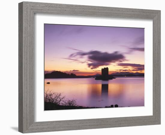 Great Britain, Scotland, Strathclyde, Loch Linnhe, Castle Stalker, Evening Mood-Thonig-Framed Photographic Print