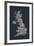 Great Britain UK City Text Map-Michael Tompsett-Framed Art Print