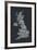 Great Britain UK City Text Map-Michael Tompsett-Framed Art Print