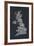 Great Britain UK City Text Map-Michael Tompsett-Framed Art Print