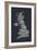 Great Britain UK City Text Map-Michael Tompsett-Framed Art Print