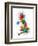 Great Britain UK Map Paint Splashes-Michael Tompsett-Framed Art Print