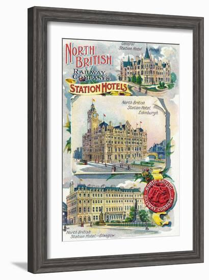 Great Britian - North British Railway Company Station Hotels in Perth, Edinburgh, and Glasgow-Lantern Press-Framed Art Print