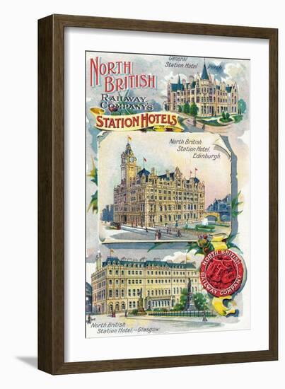 Great Britian - North British Railway Company Station Hotels in Perth, Edinburgh, and Glasgow-Lantern Press-Framed Art Print