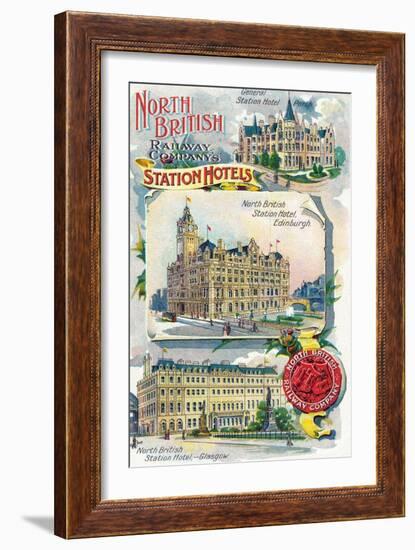 Great Britian - North British Railway Company Station Hotels in Perth, Edinburgh, and Glasgow-Lantern Press-Framed Art Print