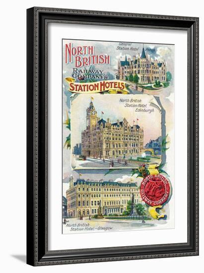 Great Britian - North British Railway Company Station Hotels in Perth, Edinburgh, and Glasgow-Lantern Press-Framed Art Print