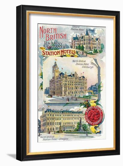 Great Britian - North British Railway Company Station Hotels in Perth, Edinburgh, and Glasgow-Lantern Press-Framed Art Print