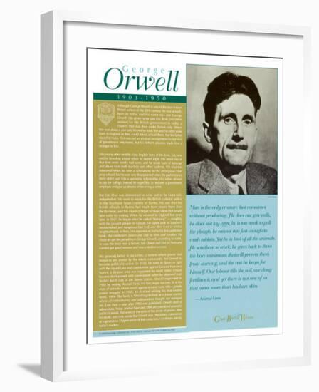 Great British Writers - George Orwell-null-Framed Art Print