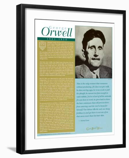 Great British Writers - George Orwell-null-Framed Art Print