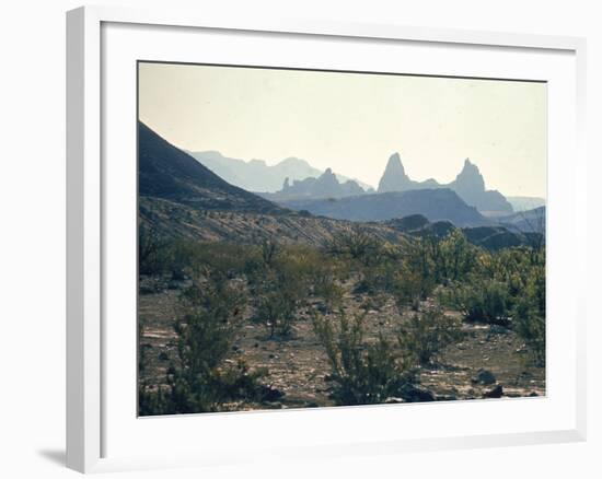 Great Chihuahua Desert with Chisos Mountains and Mt Amory at Big Bend National Park-Ralph Crane-Framed Photographic Print