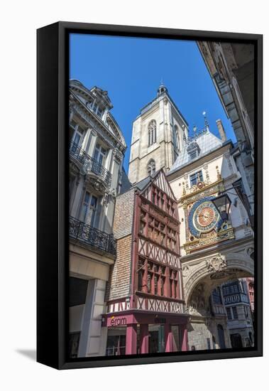 Great Clock, Rouen, Normandy, France-Lisa S. Engelbrecht-Framed Premier Image Canvas