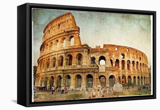 Great Colosseum - Artistic Retro Styled Picture-Maugli-l-Framed Stretched Canvas