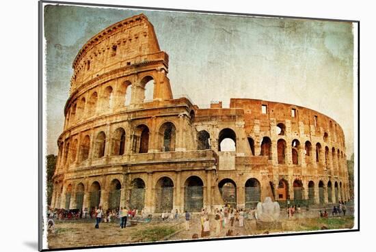 Great Colosseum - Artistic Retro Styled Picture-Maugli-l-Mounted Art Print