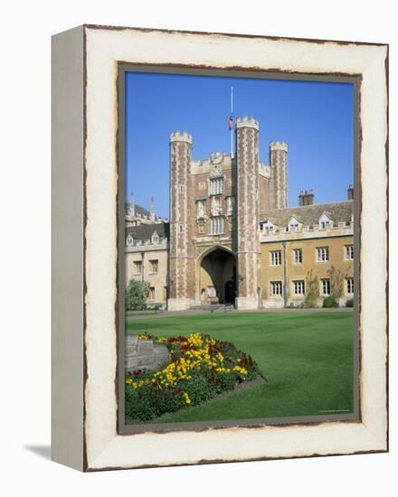 Great Court and Great Gate, Trinity College, Cambridge, Cambridgeshire, England-David Hunter-Framed Premier Image Canvas
