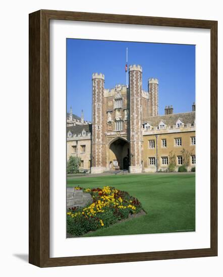 Great Court and Great Gate, Trinity College, Cambridge, Cambridgeshire, England-David Hunter-Framed Photographic Print