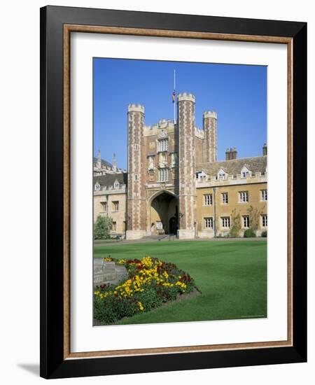 Great Court and Great Gate, Trinity College, Cambridge, Cambridgeshire, England-David Hunter-Framed Photographic Print