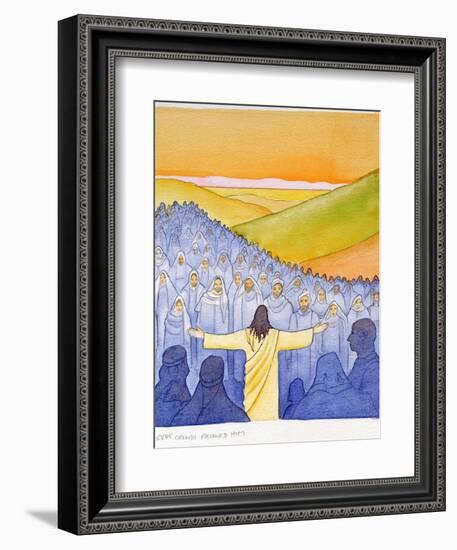 Great Crowds Followed Jesus as He Preached the Good News, 2004-Elizabeth Wang-Framed Premium Giclee Print