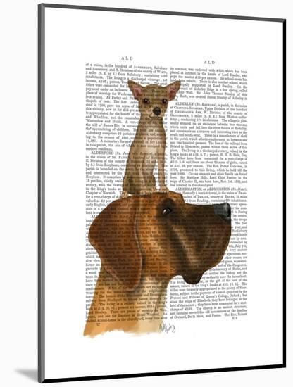 Great Dane and Chihuahua-Fab Funky-Mounted Art Print