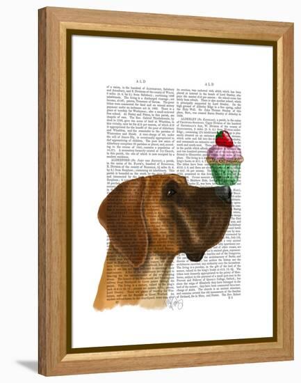 Great Dane and Cupcake-Fab Funky-Framed Stretched Canvas