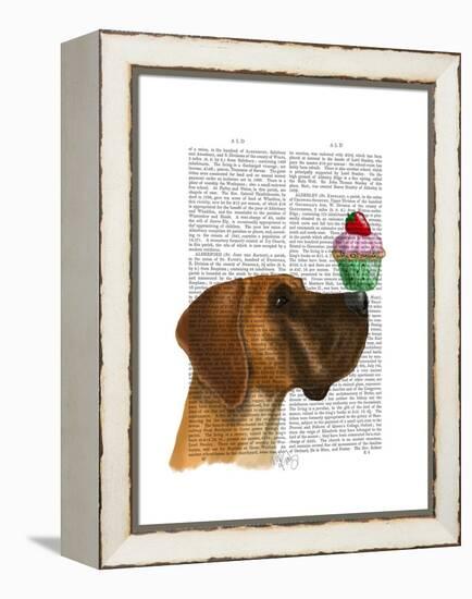 Great Dane and Cupcake-Fab Funky-Framed Stretched Canvas