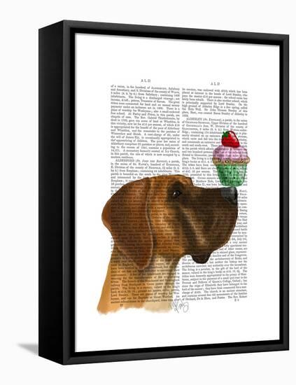 Great Dane and Cupcake-Fab Funky-Framed Stretched Canvas