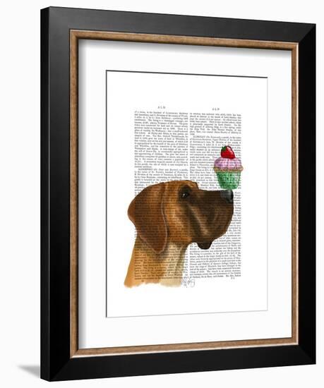 Great Dane and Cupcake-Fab Funky-Framed Art Print