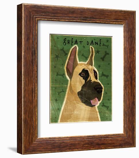 Great Dane (Fawn)-John W^ Golden-Framed Art Print