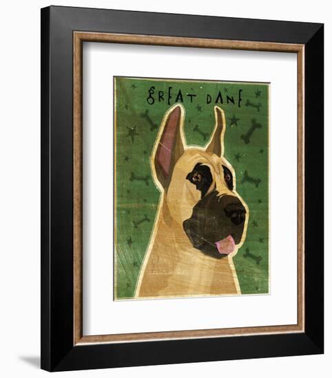 Great Dane (Fawn)-John W^ Golden-Framed Art Print